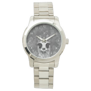 Reloj gracioso con llama curiosa