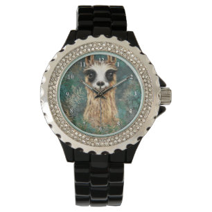 Reloj gracioso con llama curiosa