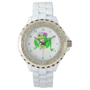 Reloj gracioso con sapo Fiesta feliz