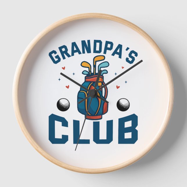 Reloj Gracioso regalo del club de golf del abuelo (Anverso)