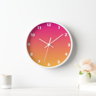 Reloj Gradiente rosa y naranja