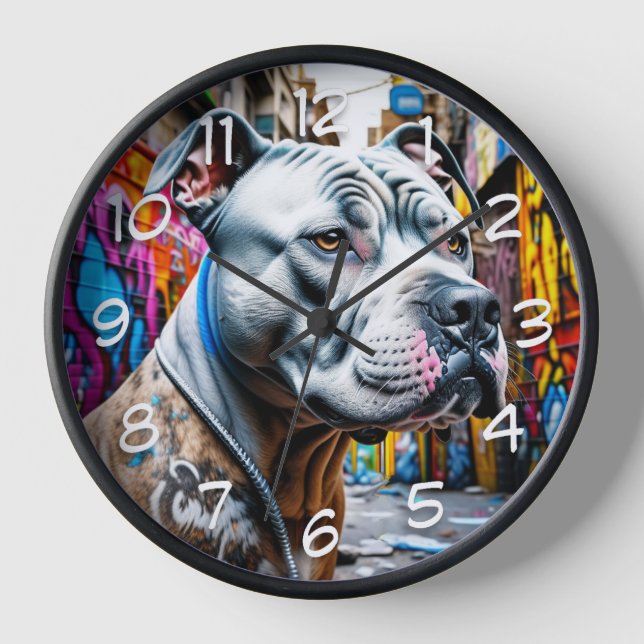 Reloj Graffiti de arte urbano de Pitbull City Street (Anverso)