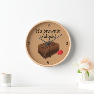Reloj Gráfica gastronómica con temática de 'Brownie O'Cl