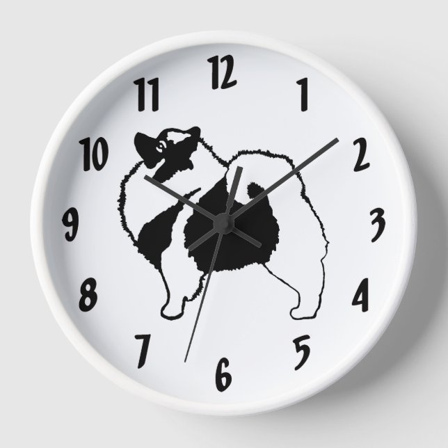 Reloj Gráficos de Keeshond - Arte de perro original lind (Anverso)