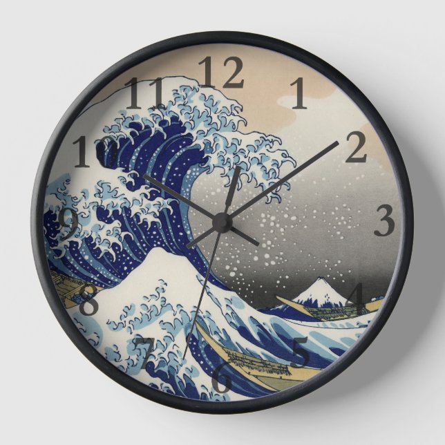 Reloj Gran ola de pintura japonesa Kanagawa (Anverso)