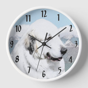 Reloj Gran pintura de los Pirineos - Arte original de pe