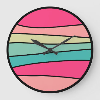 Reloj grande abstracto de color redondo 160422(03)