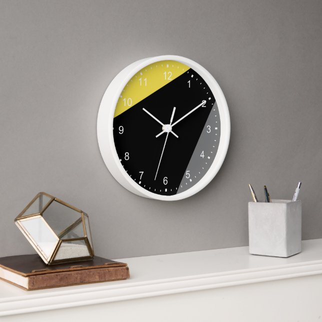 Reloj grande amarillo amarillo amarillo negro mode (Oficina)