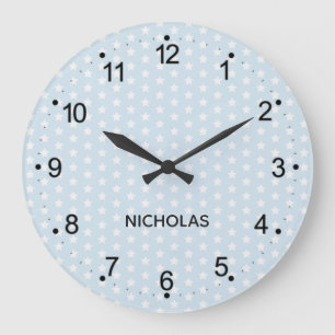 Reloj grande azul brillante