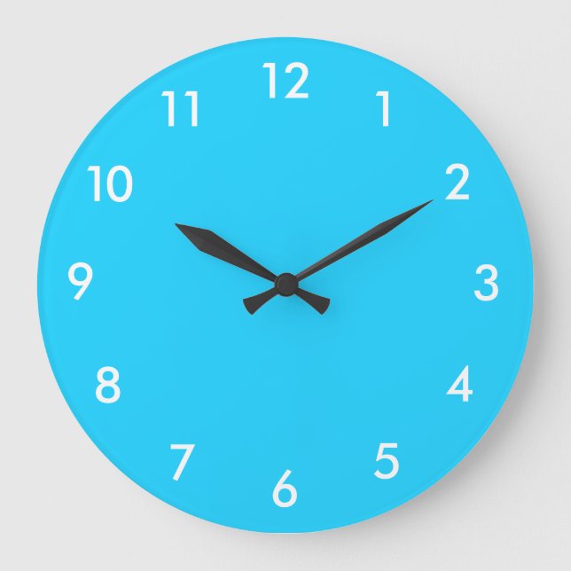 Reloj grande azul turquesa y blanco (Anverso)