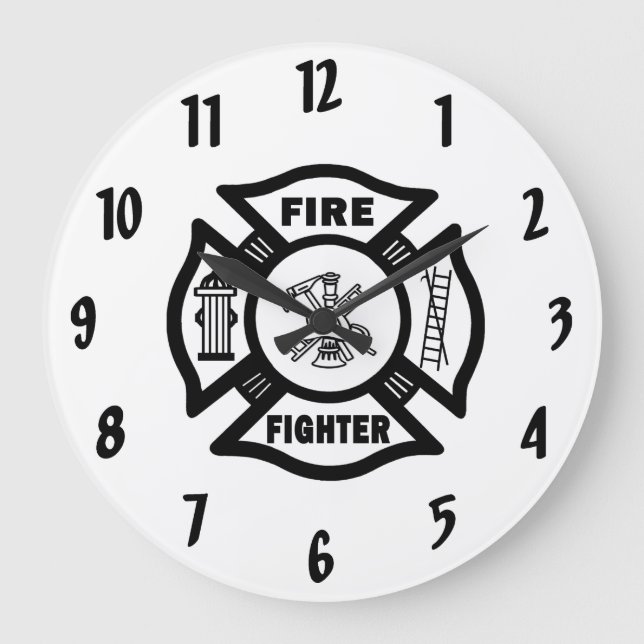 Reloj grande con logotipo maltés de bomberos (Anverso)