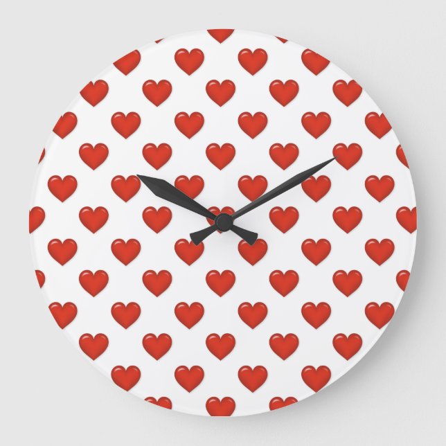 Reloj grande con patrón de corazón (Anverso)
