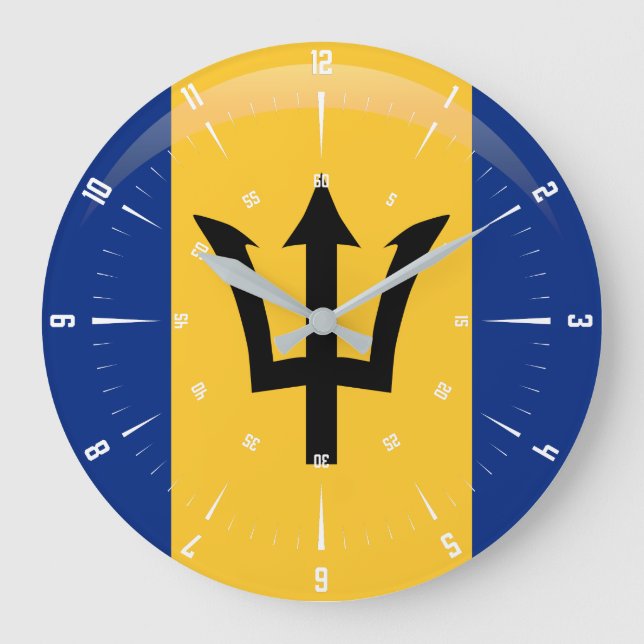 Reloj    grande de Bandera de Barbados (Anverso)