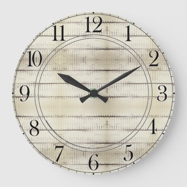 Reloj grande de búho de madera rústica (Anverso)
