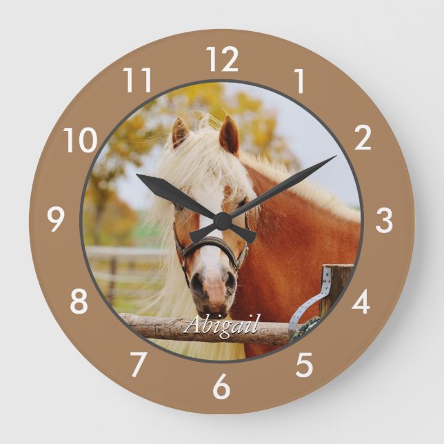 Reloj grande de caballo personalizado (Anverso)