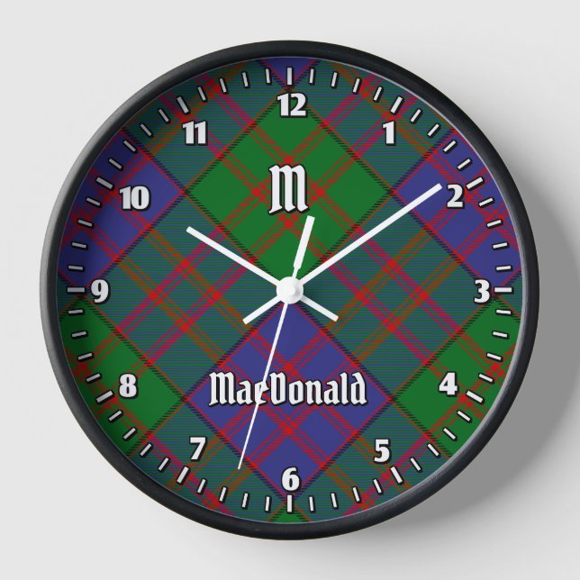Reloj grande de Clan MacDonald Tartan (Anverso)