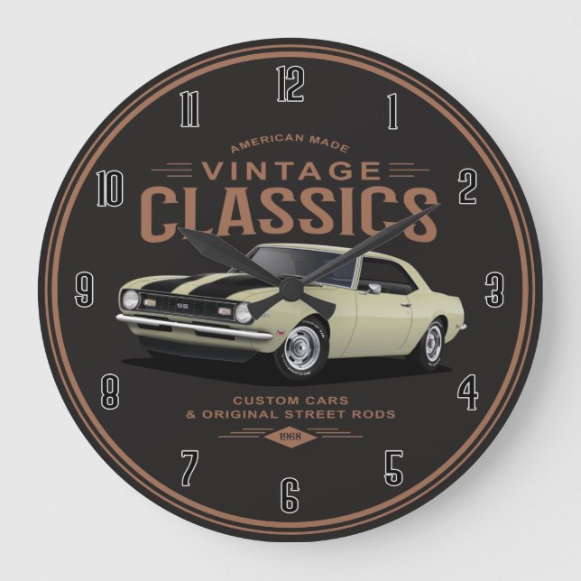 Reloj grande de coches clásicos de moda de fabrica (Anverso)