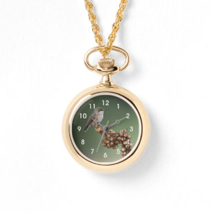 Reloj grande de colibrí Naranja pequeño