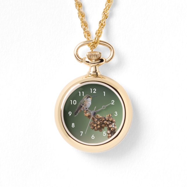 Reloj grande de colibrí Naranja pequeño (Anverso)