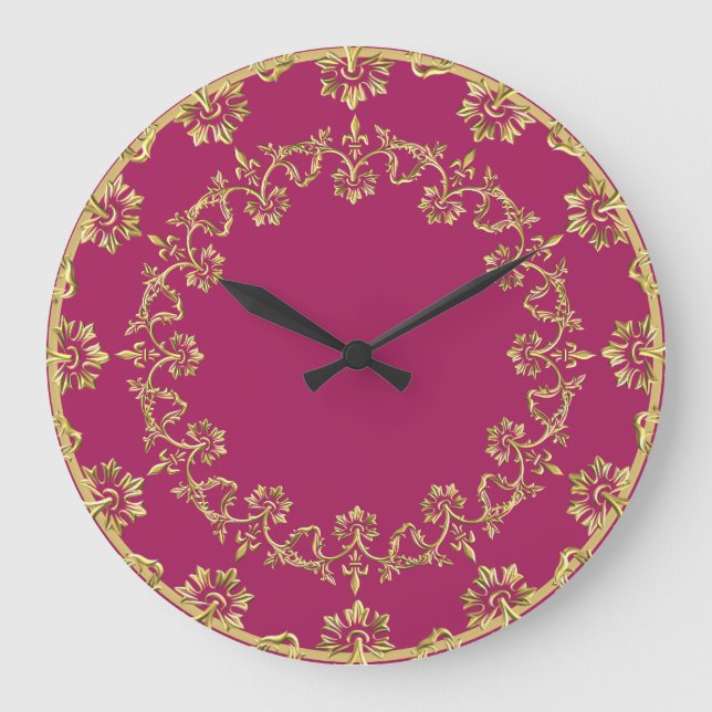 Reloj grande de oro retro (Anverso)