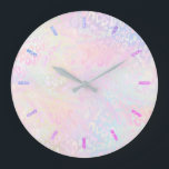 reloj grande de piel de leopardo pastel<br><div class="desc">reloj de pared de impresión animal moderno</div>