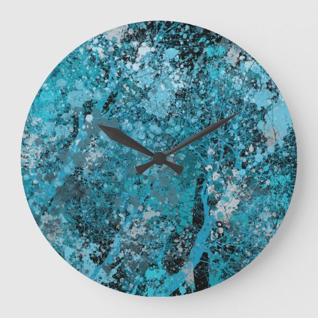 Reloj grande del bosque azul moderno (Anverso)