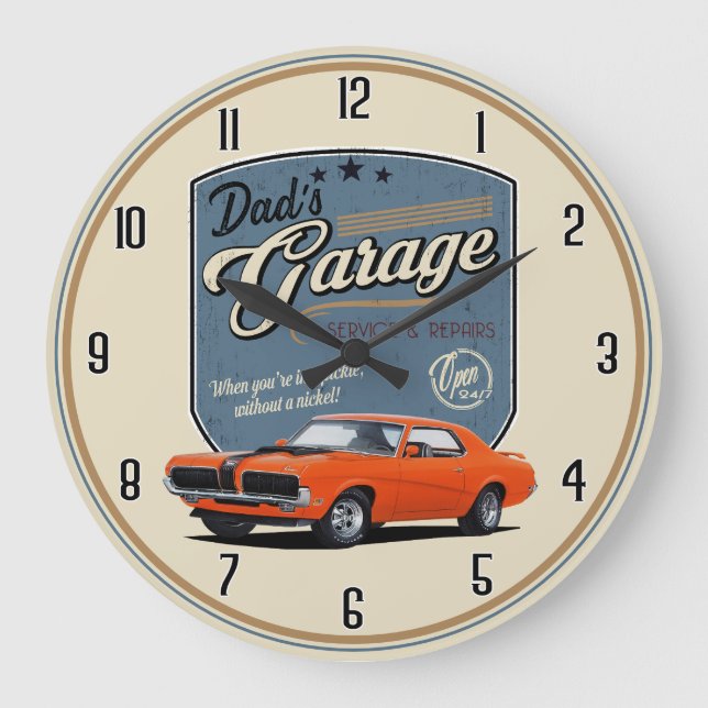 Reloj grande del Cougar del garaje de papá (Anverso)