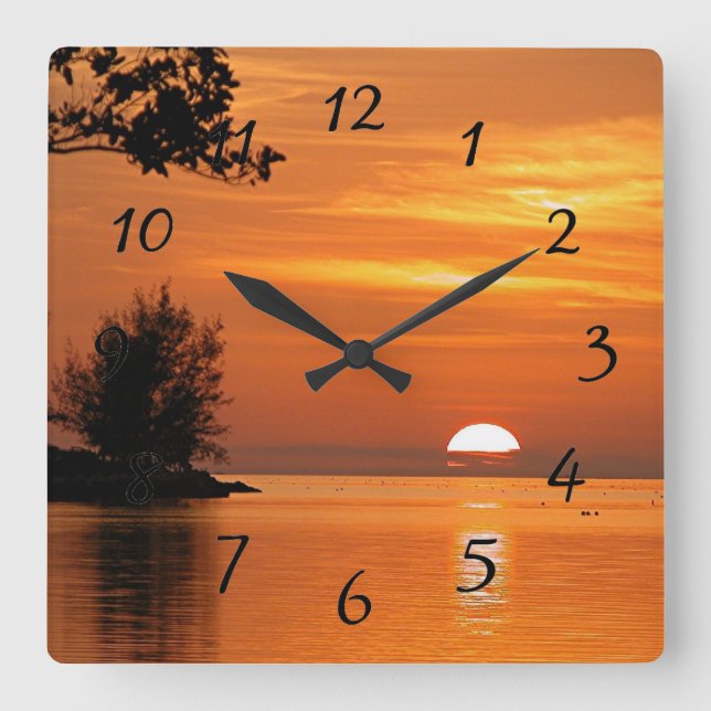 Reloj grande del occidente del atardecer (Anverso)