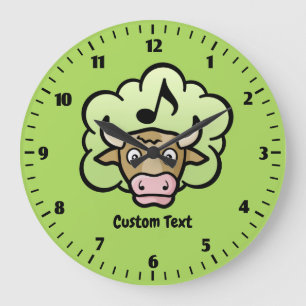 Reloj grande del Personalizado de metano de vaca