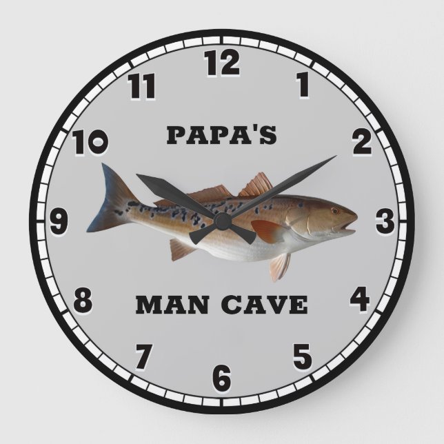 Reloj grande del Personalizado de pesca de peces r (Anverso)