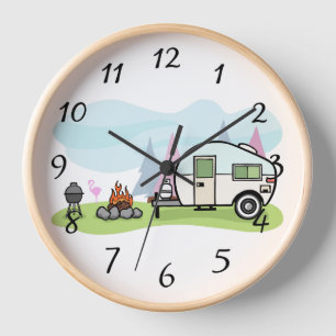 Reloj grande del remolque de cámara feliz