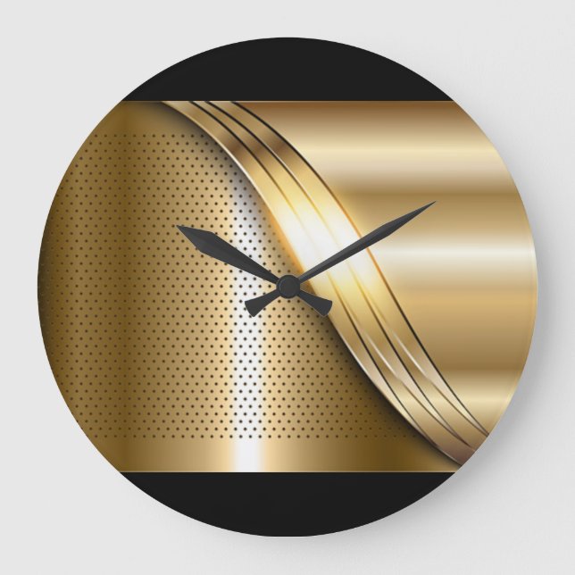 Reloj grande en negro y oro (Anverso)