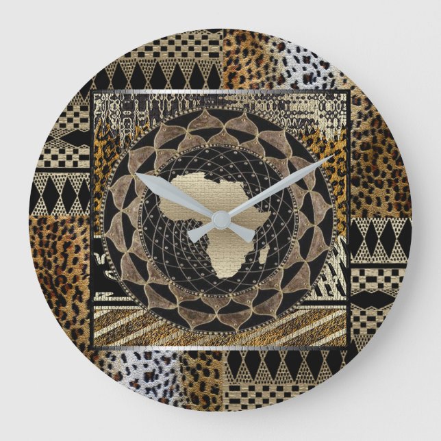  Reloj grande gráfico del Motif de África (Anverso)