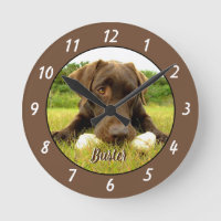 Reloj grande personalizado de chocolate Labrador