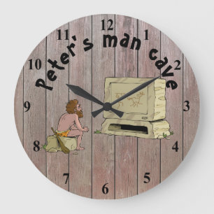 Reloj grande personalizado de la cueva del hombre