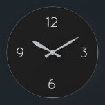 Reloj grande simple con numeración blanca y negra<br><div class="desc">El reloj artístico moderno presenta un diseño minimalista en una paleta de colores blanco y negro. Un diseño sencillo y sencillo con números blancos sobre fondo negro. Una moderna adición a su cocina, sala de estar o pared de oficinas, un moderno regalo de oficina o un moderno regalo de casa...</div>