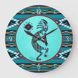 Reloj grande Turquoise Kokopelli