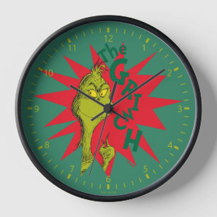 Reloj Grinch Clásico   Estallido Rojo