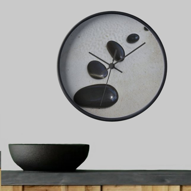 Reloj Gris de piedras de Zen negro pulido (Subido por el creador)