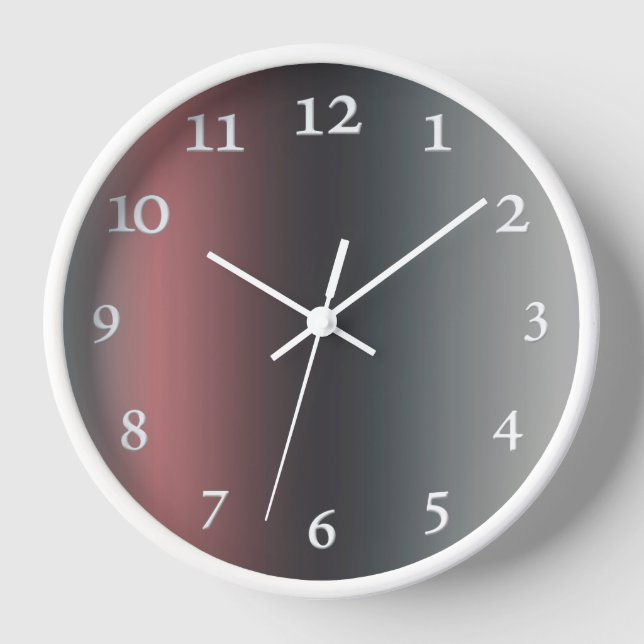 Reloj Gris, rosa, gradiente negro, Ombre. (Anverso)