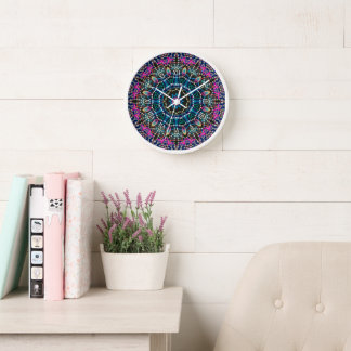 Reloj Groovy Neon Mushroom Fiesta Mandala
