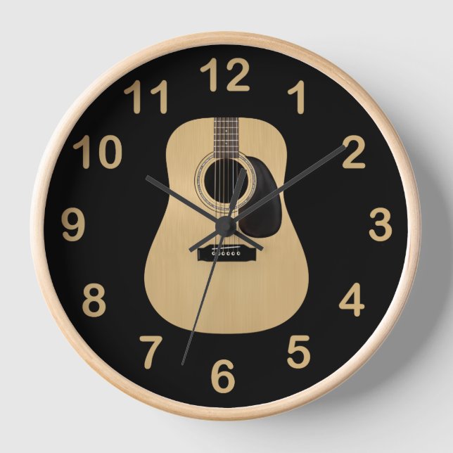 Reloj Guitarra Acústica (Anverso)