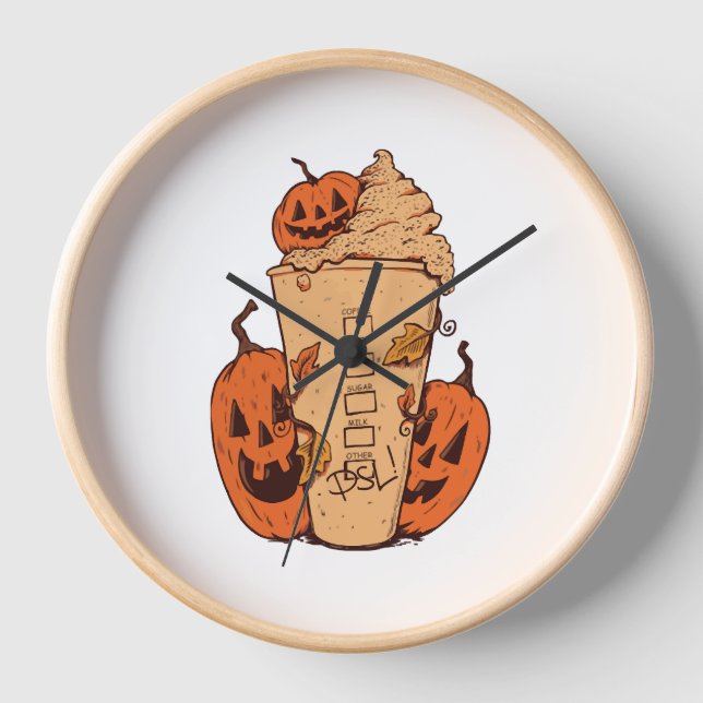 Reloj Halloween Calabaza divertida Halloween (Anverso)