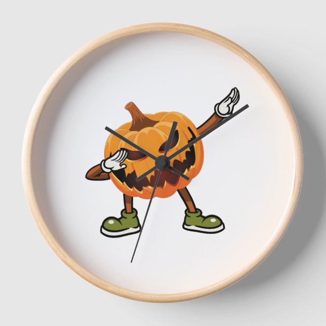 Reloj Halloween Dabbing Jack O Lantern Pumpkin Halloween (Anverso)
