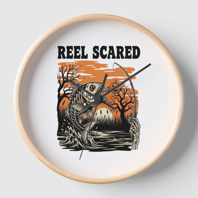 Reloj Halloween de Pesca para Niños Pequeños (Anverso)