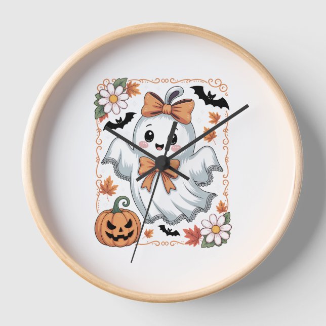 Reloj Halloween fantasmal de fantasía de encaje (Anverso)
