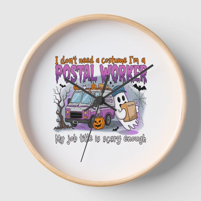 Reloj Halloween Ghost, trabajador postal (Anverso)