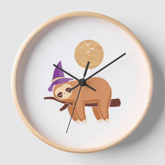 Reloj halloween perezoso, pereza de halloween (Anverso)