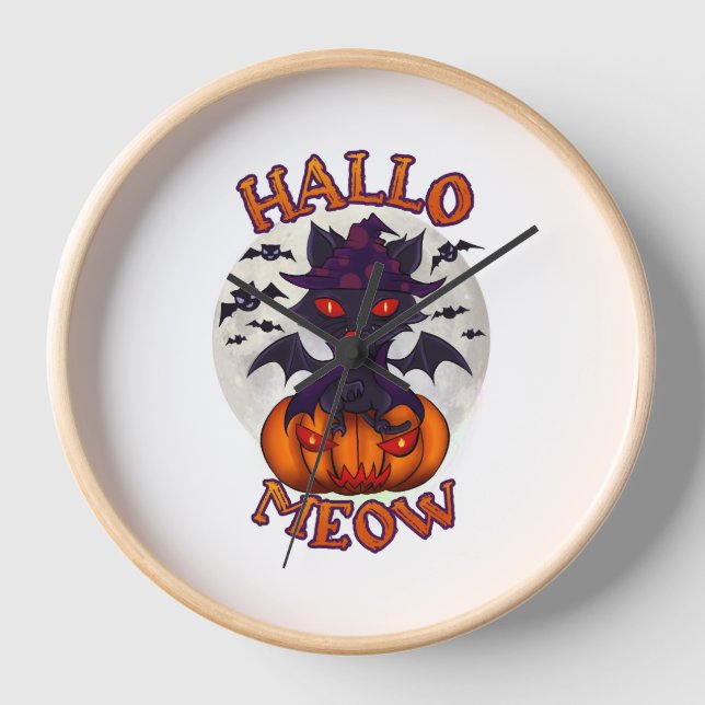 Reloj Halloween Pumpkin Catoween (Anverso)