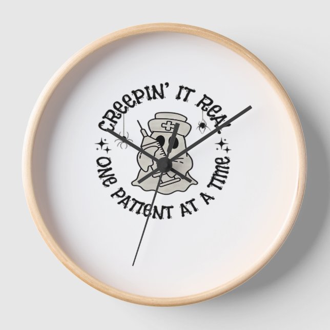 Reloj Halloween sobre la salud, un paciente real (Anverso)